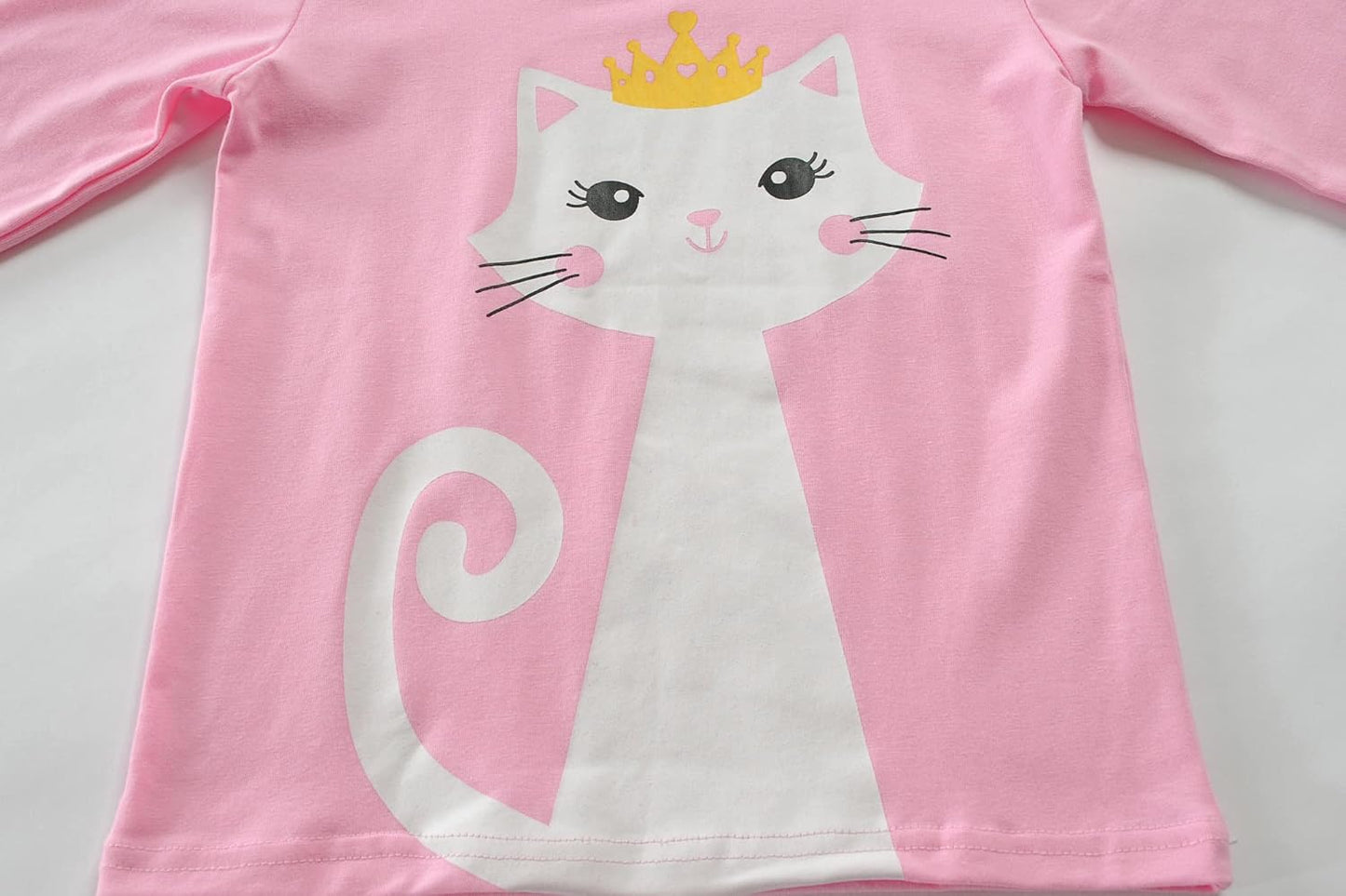 EULLA Kinder Schlafanzüge Mädchen Langarm Winter Pyjama Set Baumwolle Meerjungfrau Einhorn Prinzessin Katze Dino Zweiteilig Nachtwäsche 92 98 104 110 116 122