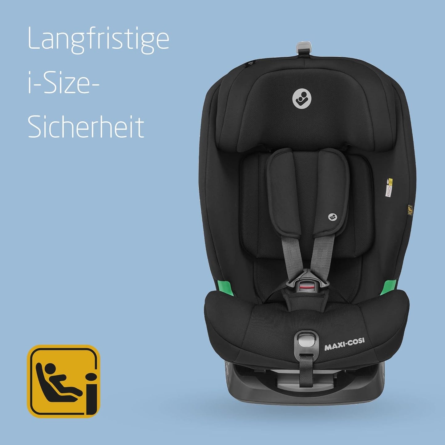 Maxi-Cosi Titan S i-Size, Child Car Seat, 15 months-12 years (76-150cm), ISOFIX Car Seat, 5 Recline Positions, 13 Headrest Positions, G-CELL Protection, 5-Point Safety Harness, Tonal Graphite - Meloni2