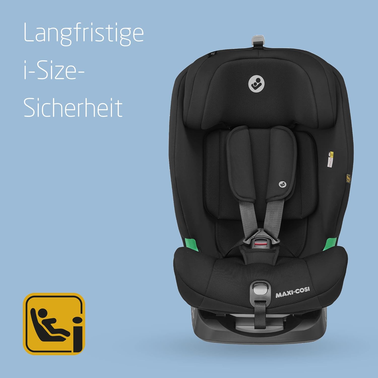 Maxi-Cosi Titan S i-Size, Child Car Seat, 15 months-12 years (76-150cm), ISOFIX Car Seat, 5 Recline Positions, 13 Headrest Positions, G-CELL Protection, 5-Point Safety Harness, Tonal Graphite - Meloni2