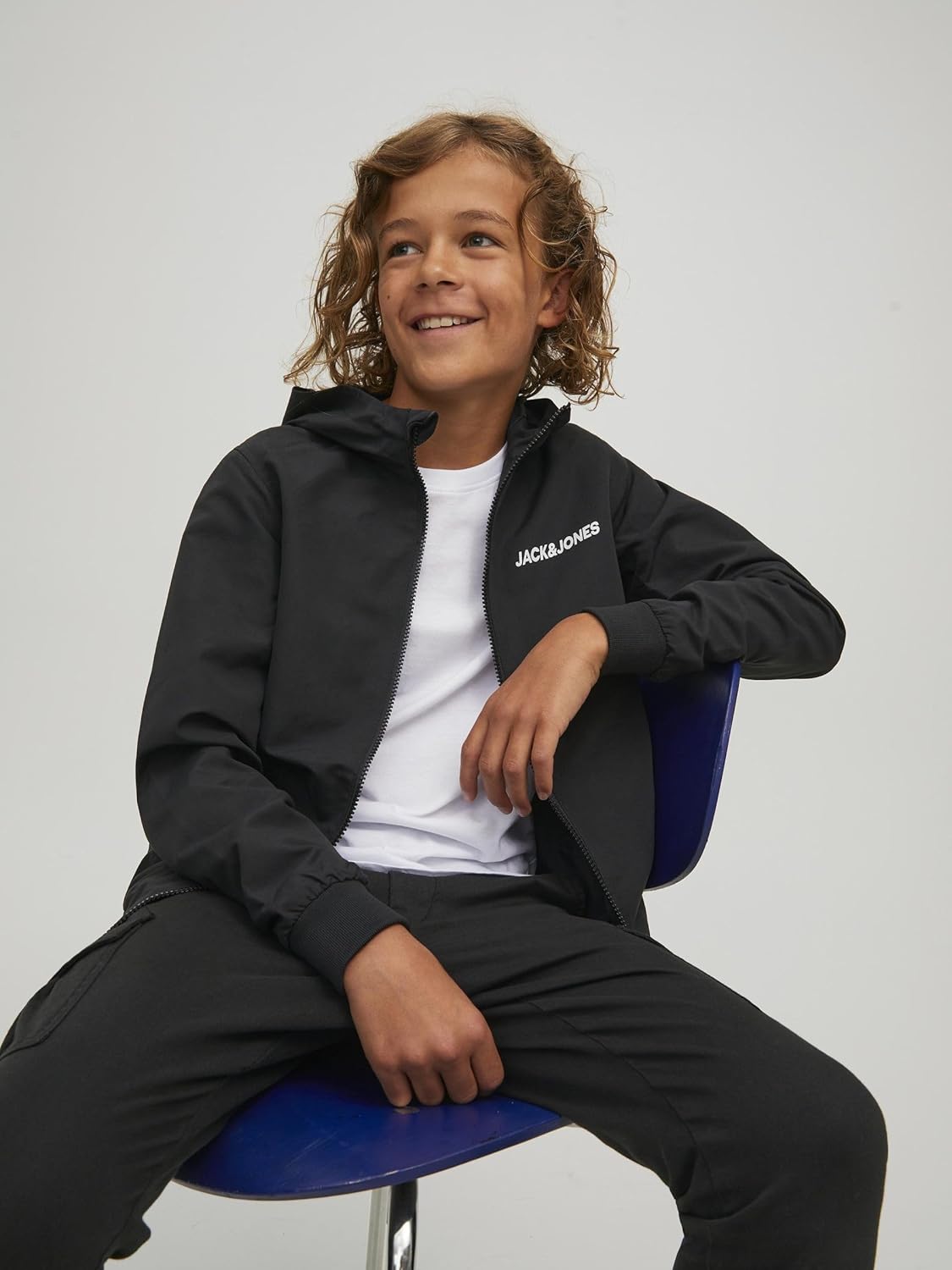 JACK &amp; JONES Jjerush Blocking Hood Bomber Sn Jr Boys Jacket 