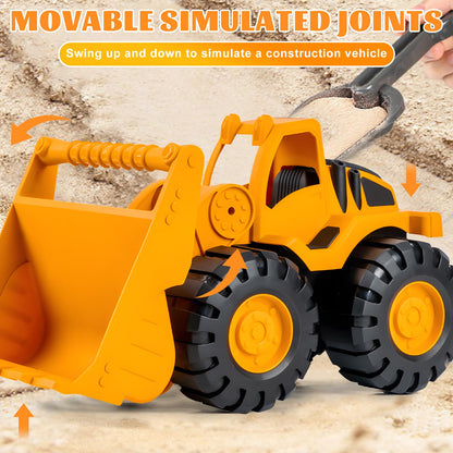 Set of 3 Sand Toy Digger Sandpit, Use Dump Truck Digger Beach Toy Car, Tyres Made of Soft Material, Play Stable Sand Toy from 1-5 Years, Girls, Boys, Summer Toy
