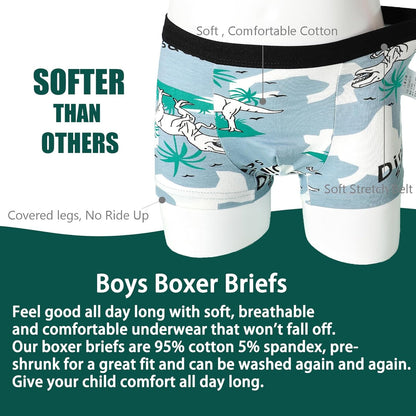Anntry Kinder Weiche Baumwollene Unterwäschen Kleinkind 8 Pack Kleine Jungen Sortiert Boxer Shorts Slips 2-12 Jahre