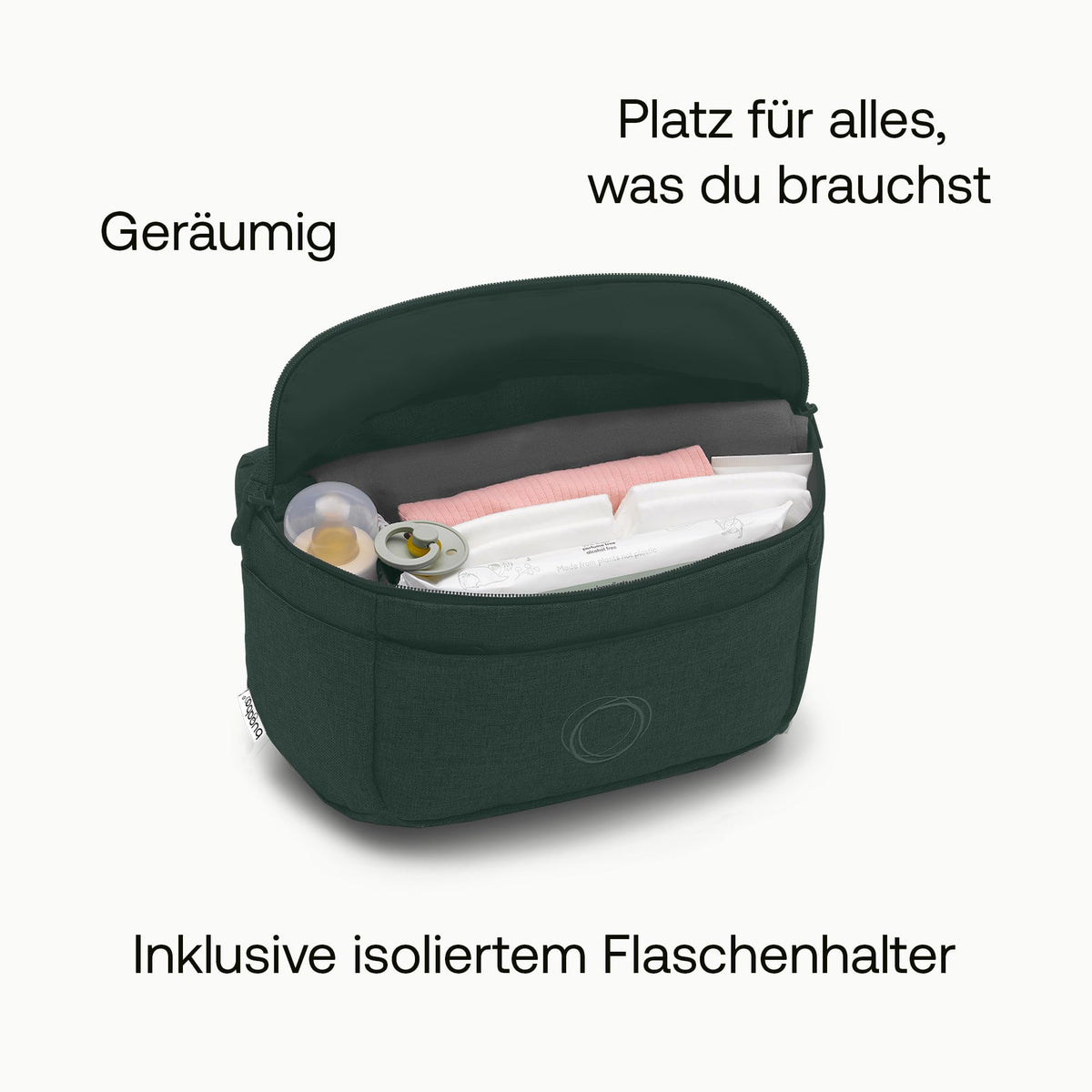 Bugaboo Kinderwagen Organizer-Tasche mit leicht zugänglichen Fächern. Praktisches Accessoire für alle Baby-Essentials in Desert Taupe