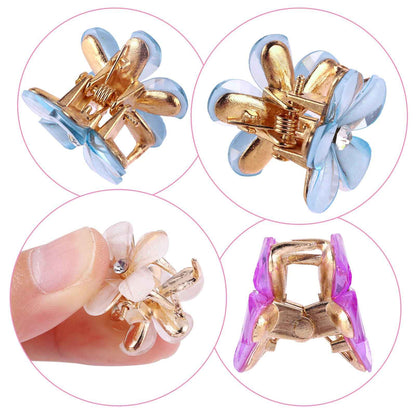 cobee Small Diamond Hair Clip Pearl Small Hair Clip Hair Accessories for Women Girls Birthday Party Wedding Party Photo Cute Clips Beach Flowers 2 cm