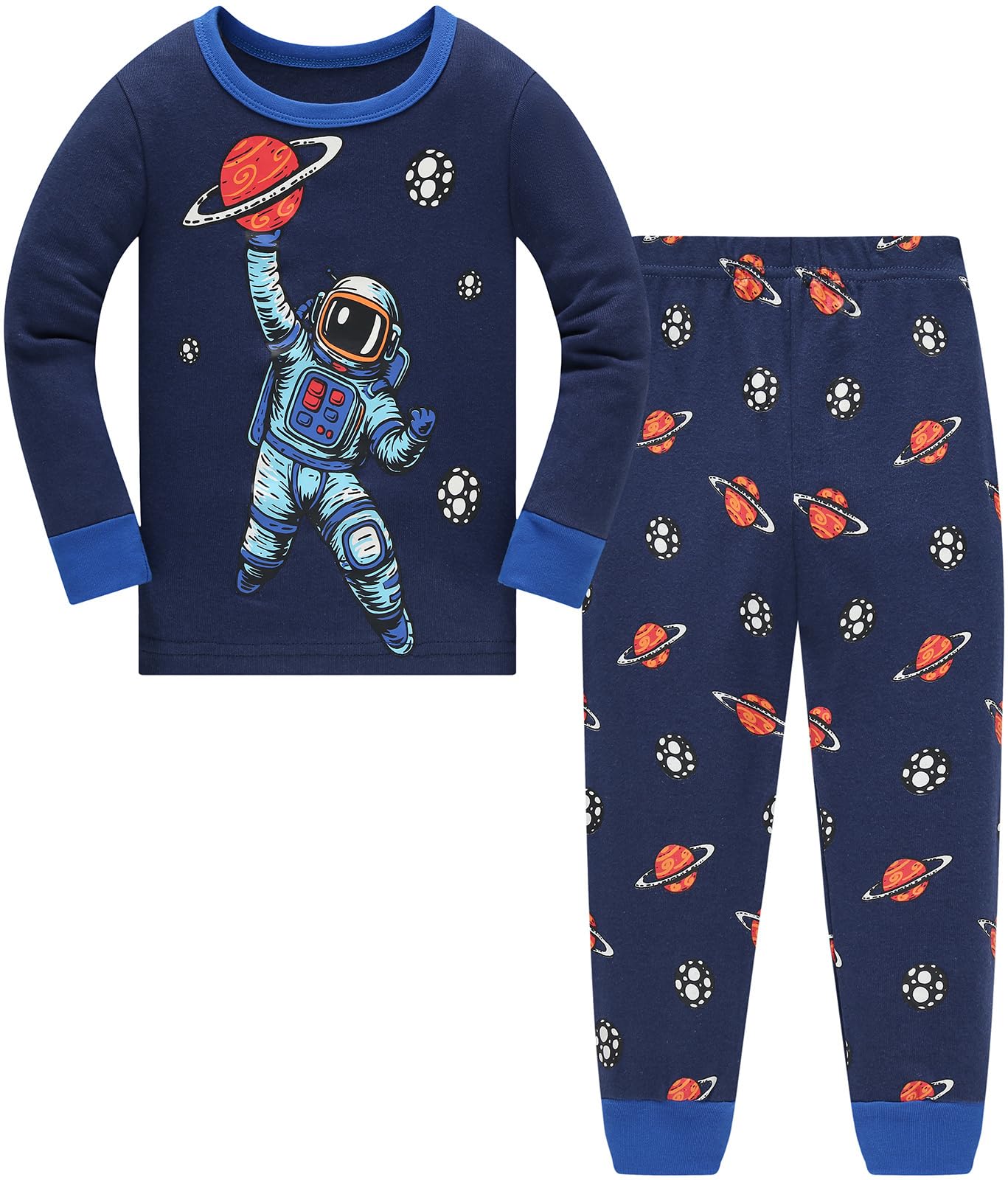 Jungen Pyjamas Dinosaurier Kinder Nachtwäsche Langarm Baumwolle Winter Weihnachten Pyjama Set Größe 92-152, 1-12 Jahre