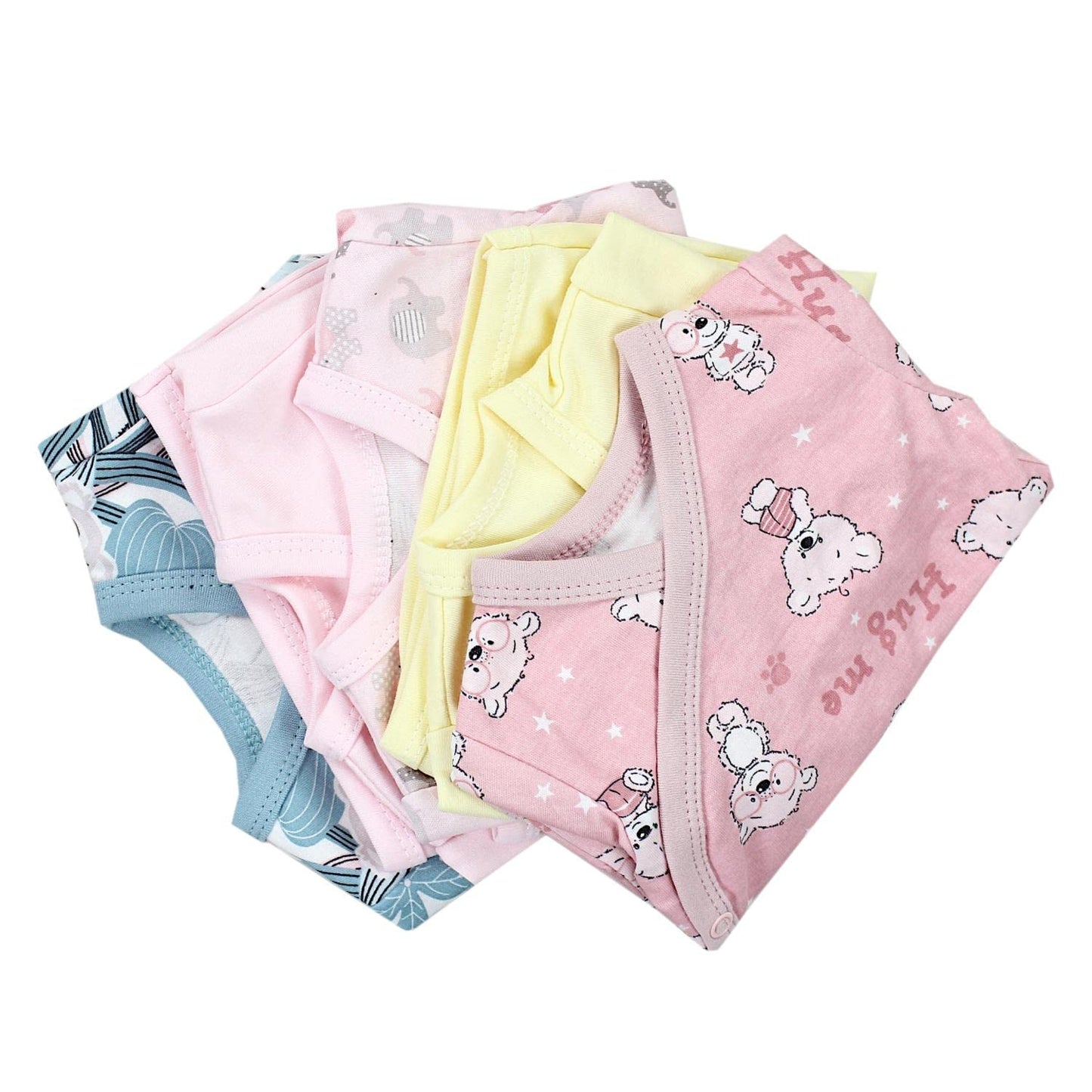 TupTam Baby Mädchen Langarm Wickelshirt Baumwolle 5er Set