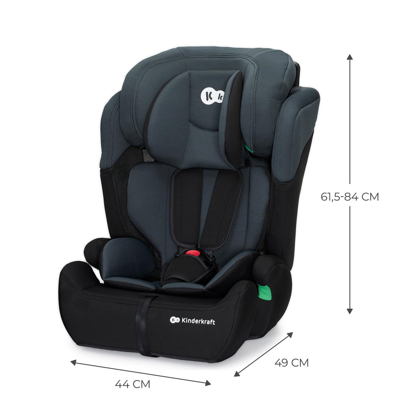 Kinderkraft Kinderautositz COMFORT UP I-SIZE, Autokindersitz, Kindersitz, ein Autositz für Kinder von 76-150 cm, 5-Punkt-Sicherheitsgurt, Einstellbare Kopfstütze, ECE R129/03, Grau - Meloni2