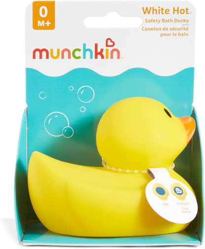 Munchkin White Hot Safety Rubber Bath Duck Toy for Babies or Toddlers | Marker Turns White To Reveal The Word Hot When Bath is Too Hot | Baby Essentials | Baby Bath | Bath Toys | 1 Pack
