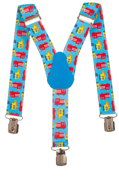 Kids Fire Engine Braces | Elastic Y Braces (1-5 Years) - 2.5cm