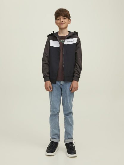 JACK &amp; JONES Jjerush Blocking Hood Bomber Sn Jr Boys Jacket 