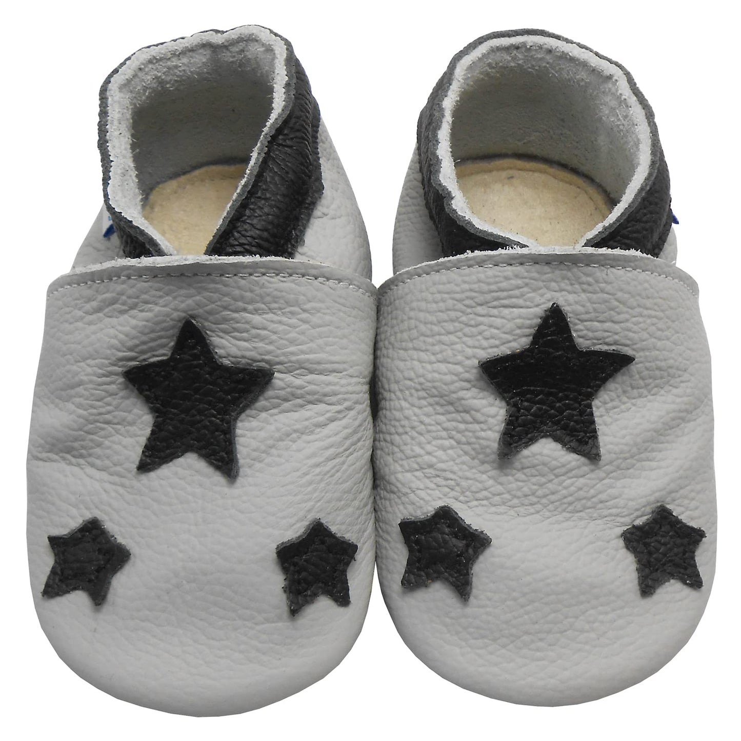 YIHAKIDS Krabbelschuhe Baby Lauflernschuhe Jungen Mädchen Weicher Leder Babyhausschuhe Kleinkind rutschfeste Lederschuhe mit Gummisohle für Baby 6-12 Monate 12-18 Monate 18-24 Monate