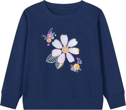 Gumyoss Sweatshirt Mädchen Pullover für Kinder Mädchen Baumwolle Sweater Kleinkind Mädchen Langarm Tops Alter 2-8 Jahre