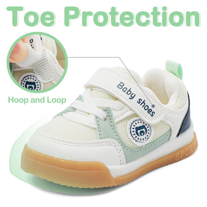 MASOCIO Babyschuhe für den ersten Schritt - Weiche flache Gummisohle, rutschfest, für Jungen und Mädchen, ideal für den Außenbereich