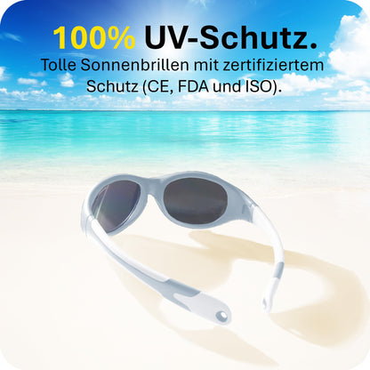 Mausito Children's Sunglasses 2-4 Years & 5-8 Years Comparison Winner Children's Sunglasses 100% UV Protection Flexible Non-Toxic Children's Sunglasses with Strap European Design Made for Children