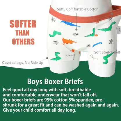 Anntry Kinder Weiche Baumwollene Unterwäschen Kleinkind 8 Pack Kleine Jungen Sortiert Boxer Shorts Slips 2-12 Jahre