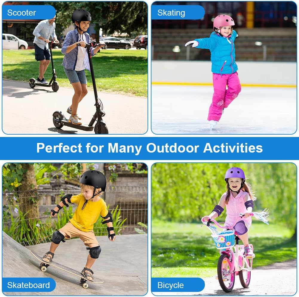 Flintronic Children's Bicycle Helmet, Children's Helmet, Bicycle Helmet for Children, Adjustable Skateboard Helmet for Bicycle, Skateboard, Scooter, Skating, Scooter, BMX for 2-13 Years