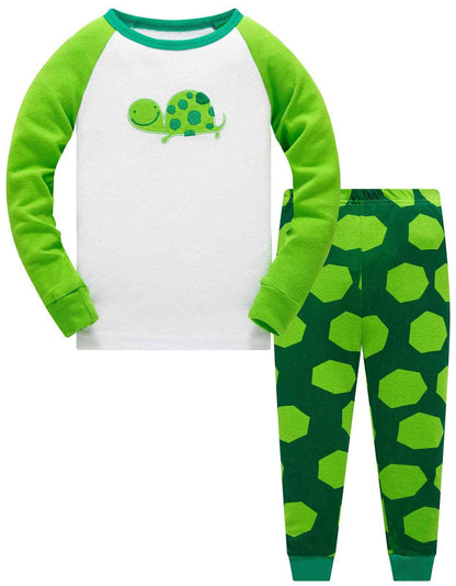 TEDD Boys’ Pyjamas, Dinosaur Long-Sleeve Two-Piece Pyjamas, Kids’ Cotton Pyjama Set, Winter, Christmas Sleepwear, Size 1–12 Years