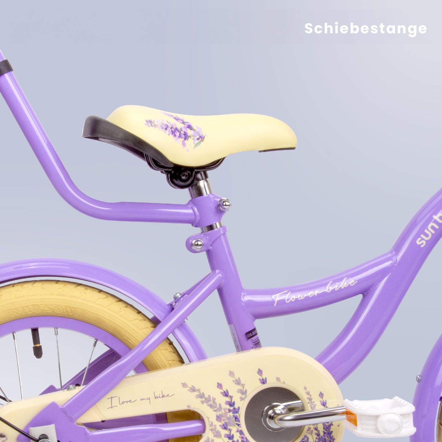 sun baby Mädchenfahrrad Flower Bike Radgröße zur Auswahl, mit Abnehmbarer Schubstange, Kinderfahrrad für Mädchen von 2 bis 6 Jahre