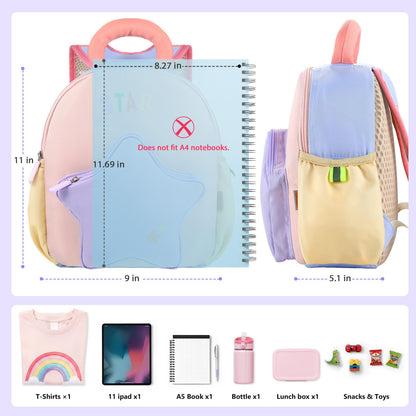 Kinderrucksack Mädchen 30cm Rucksack Kleinkind Kinderrucksack für 2-4 Jahre Kinder kindergartenrucksack Mini Tagesrucksack Reisetasche - Rosa Erdbeere