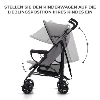 Kinderkraft TIK Kinderwagen, Liegebuggy, Sportwagen, Leicht - 6,5kg, Drehbare Vorderräder, Verstellbarer Griff, Stufenlose Einstellung der Rückenlehne, Schnelles Zusammenklappen, bis zu 17kg, Grün - Meloni2
