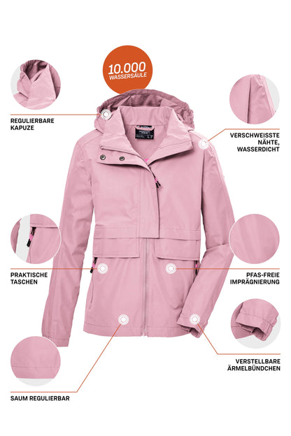 Killtec Girls Kos 149 Grls Jckt functional jacket is waterproof/jacket with hood 