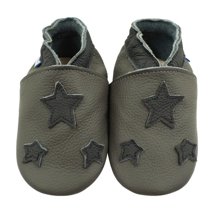 YIHAKIDS Krabbelschuhe Baby Lauflernschuhe Jungen Mädchen Weicher Leder Babyhausschuhe Kleinkind rutschfeste Lederschuhe mit Gummisohle für Baby 6-12 Monate 12-18 Monate 18-24 Monate