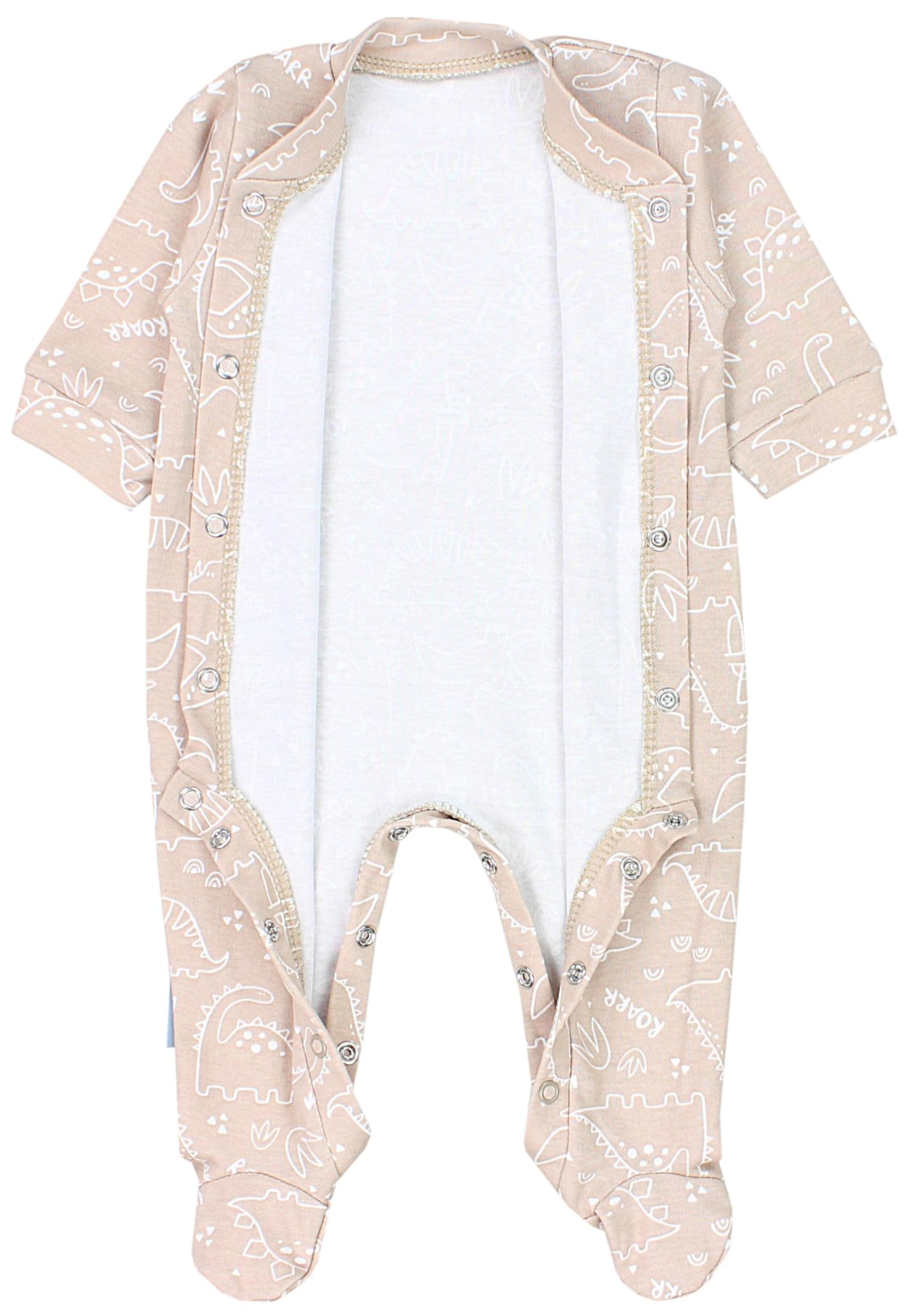 TupTam Baby Jungen Schlafstrampler Langarm Strampler Schlafanzug mit Fuß 3er Pack