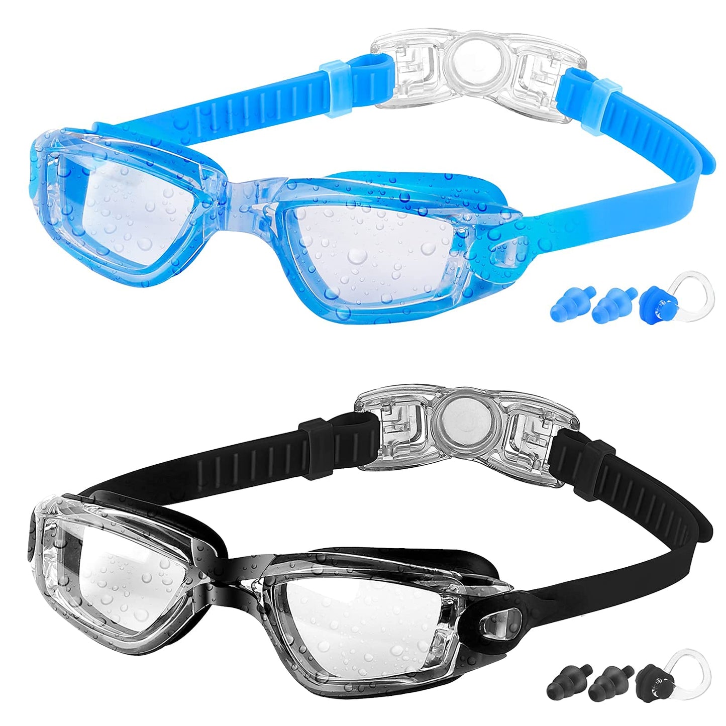 COOLOO Schwimmbrille Kinder, 2 Stück Schwimmbrille für Kinder Kind Jungen Mädchen Junior 3-15 Jahre,Anti-Fog,Kein Auslaufen
