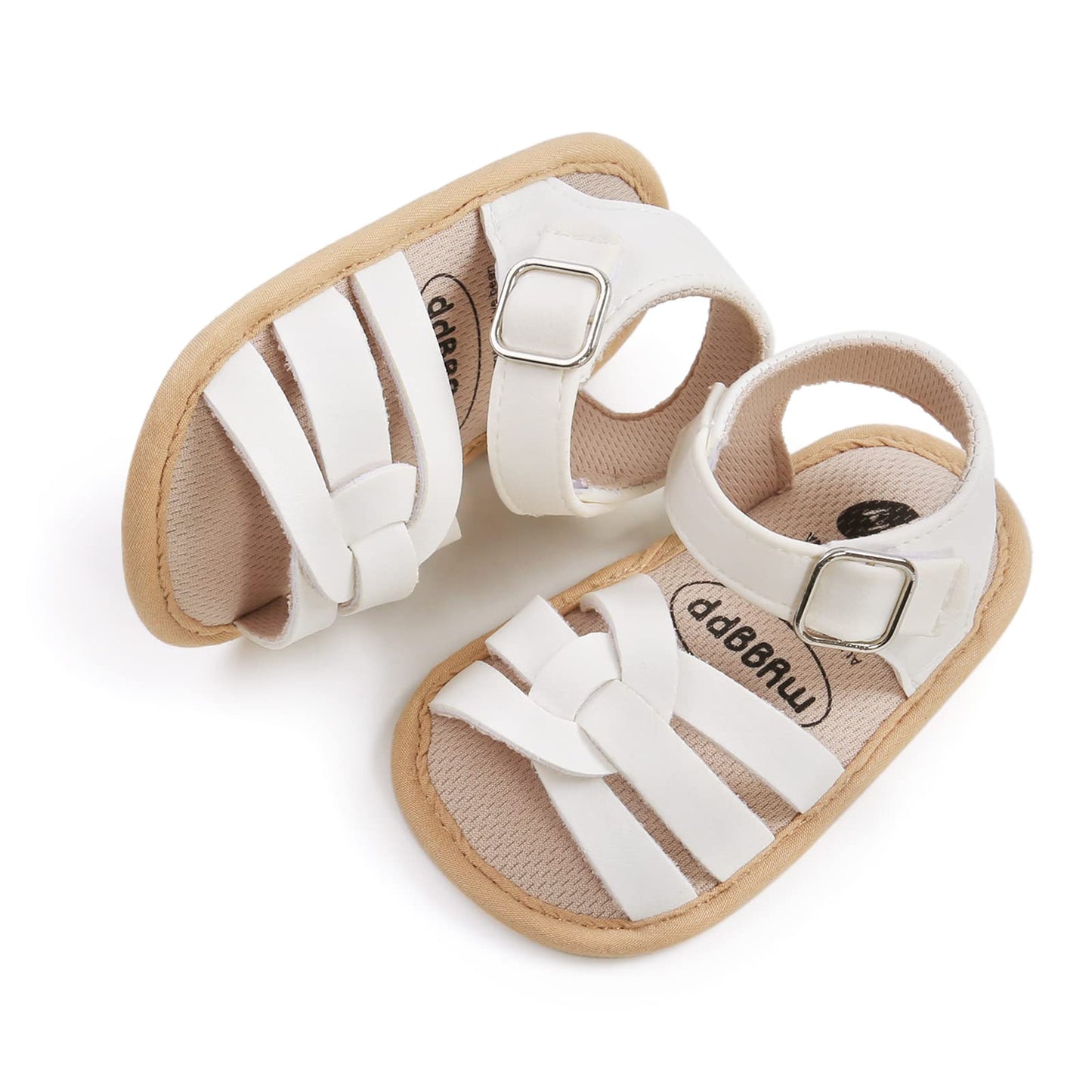 Babyschuhe RVROVIC Sandalen für Jungen und Mädchen mit weichem Sohlen, leichten Sommer-Schuhen und Schleifen-Knoten für Kleinkinder, ideal für den Outdoor-Gang.
