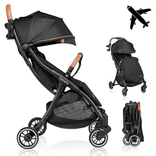 LIONELO Julie One Buggy Pushchair up to 22 kg, Adjustable Backrest and Footrest, Mosquito Net, Leg Warmer, Drink Holder and Transport Bag, Foldable