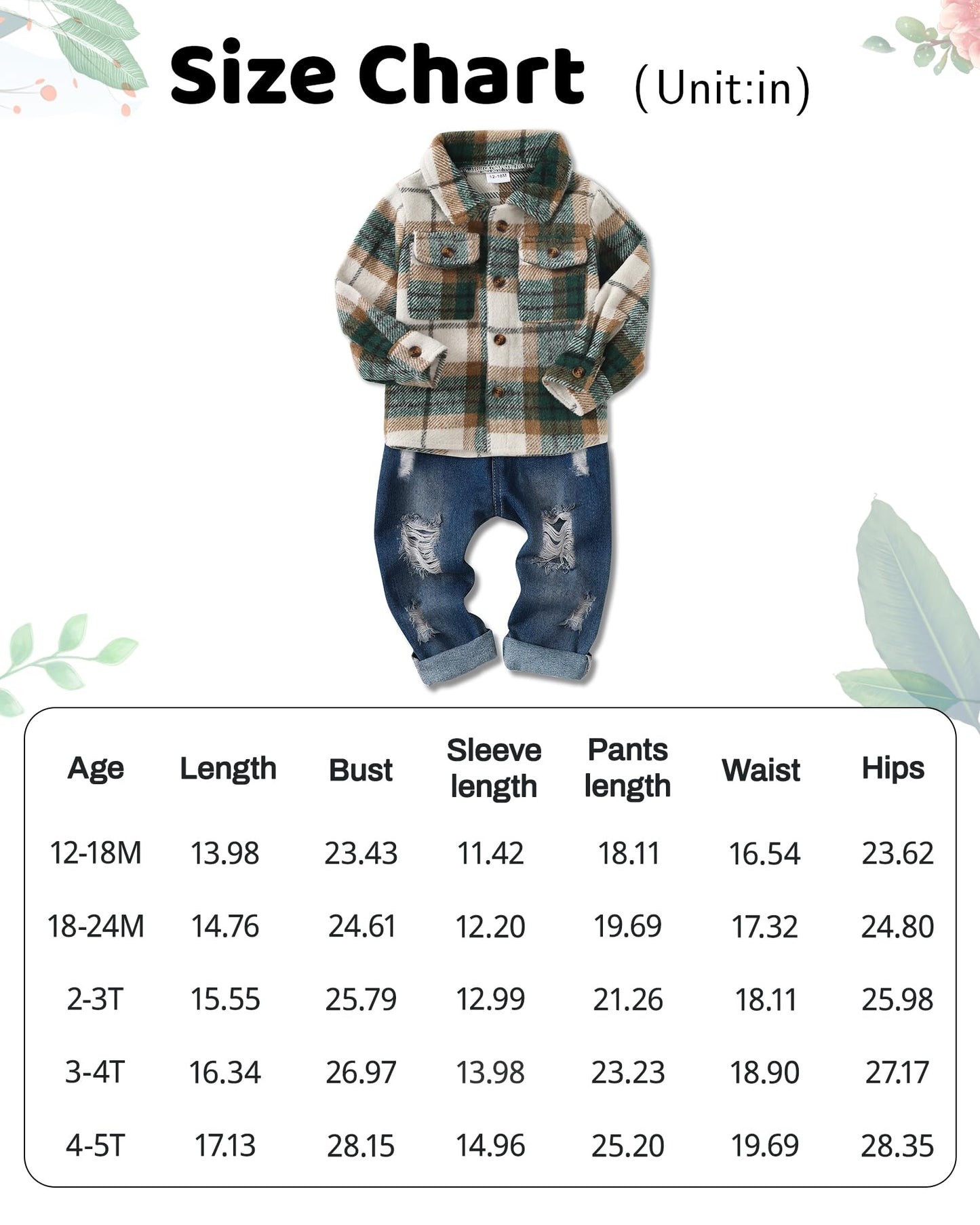 Baby Kleidung Jungen 12 Monate - 4 Jahre Winter Baby Kleidung Outfit Set Langarm Kariertes Top + Hosen Kleidung Sets für Kinder Jungen