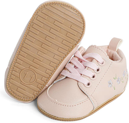 Cheerful Mario Baby Mädchen Schuhe Baby Ballerina Schuhe Lauflernschuhe Taufe Schuhe mit Bowknot PU Leder Babyschuhe