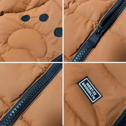 linboo Winterjacke Kinder Jungen Warm Steppjacke Dicke Mantel Baby Wintermäntel mit Kapuze Ohren Winter Kinderjacke Kapuzenjacke 2-7 Jahre