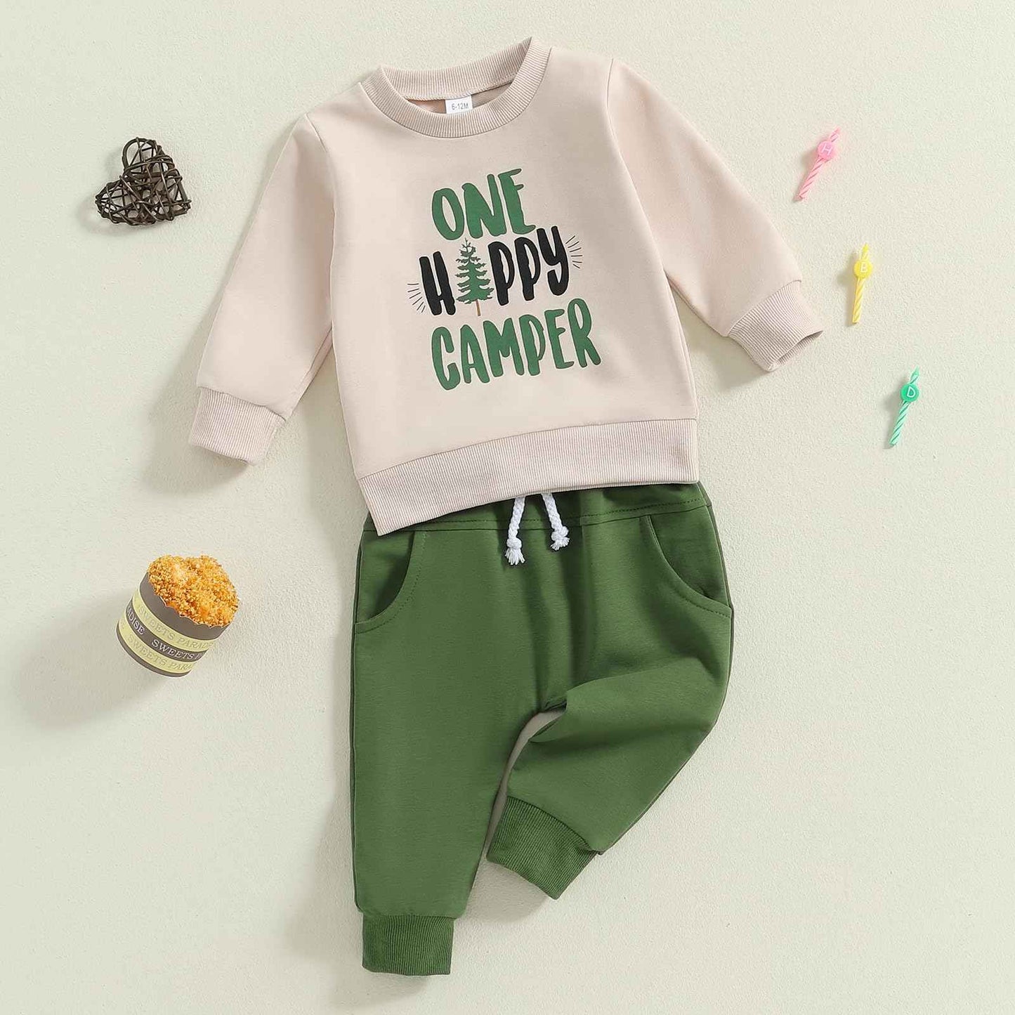 Geagodelia 1st Year Birthday Outfit Baby Boy Clothing Set Long Sleeve Sweatshirt and Trousers Clothing Sets for Boys