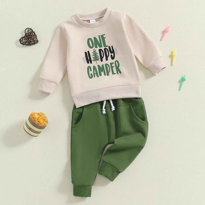 Geagodelia 1st Year Birthday Outfit Baby Boy Clothing Set Long Sleeve Sweatshirt and Trousers Clothing Sets for Boys