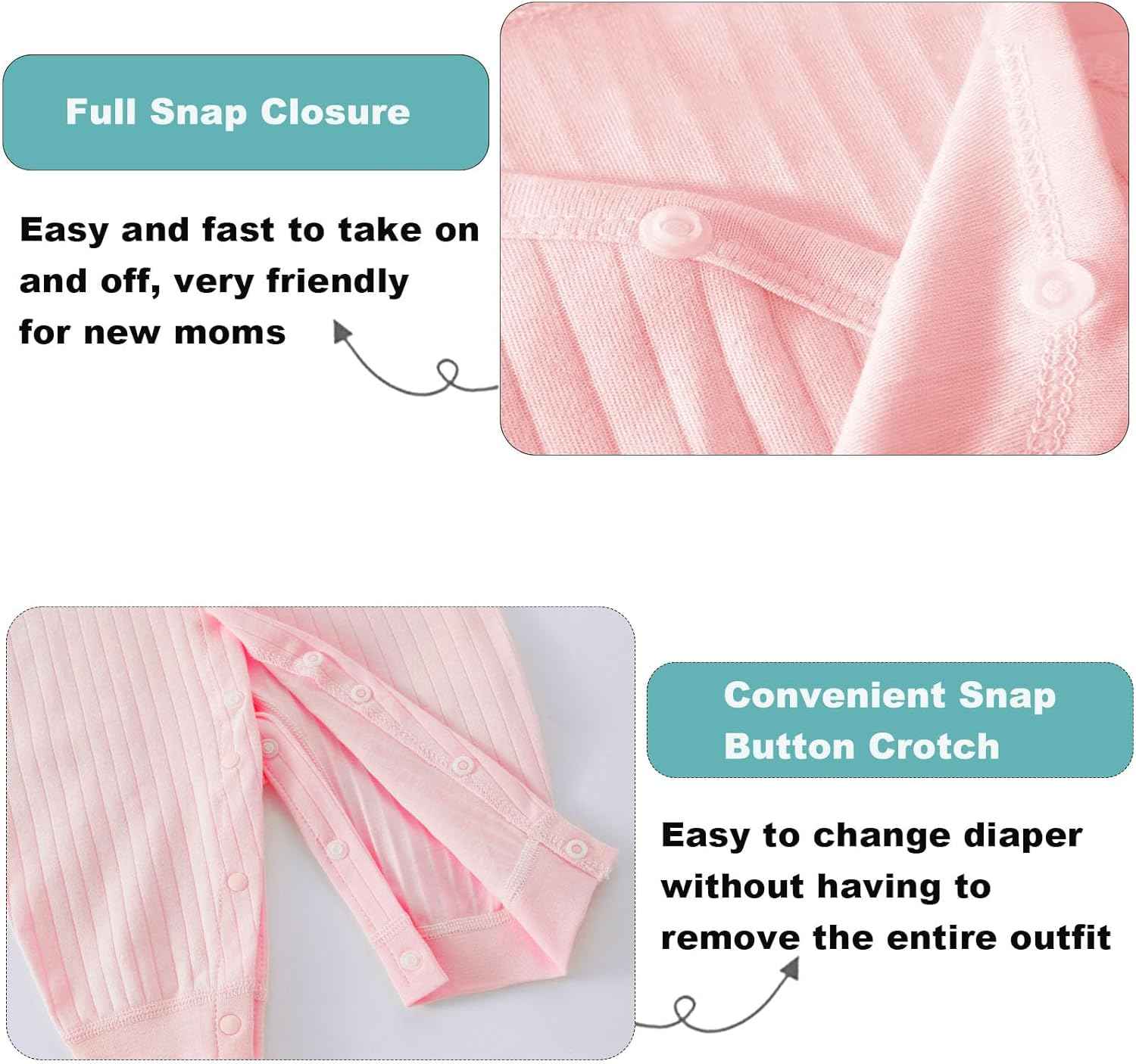 KeCool Unisex Baby Clothing Newborn 100% Cotton Soft Long Sleeve Romper Baby Bodysuits Newborn Clothes for Boys and Girls, Comfortable Baby Romper Newborn Clothing Boys Girls