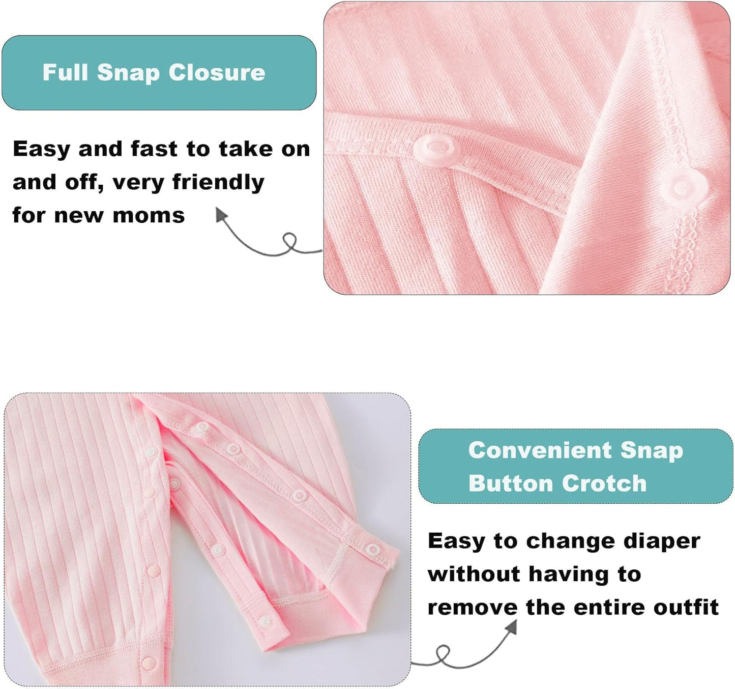 Baby Kleidung Neugeborene 100% Baumwolle Weiche Langarm Strampler Baby Bodys Neugeborene Kleidung für Jungen und Mädchen, Bequeme Baby Strampler Neugeborene Kleidung Jungen Mädchen