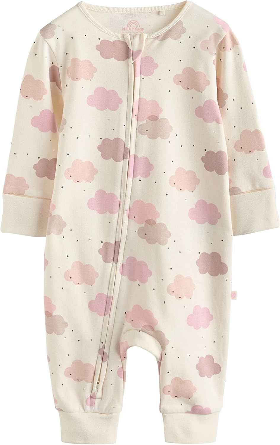 NEXT Baby Mädchen Babyschlafanzüge mit Zweiwege-RV, 4er-Pack