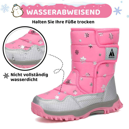 Mishansha Girls' Winter Boots, Children's Winter Shoes, Warm Snow Boots, Lined Winter Boots