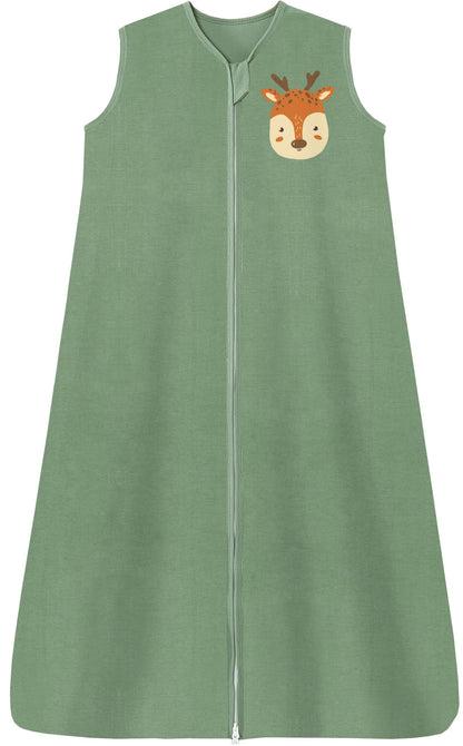 Chilsuessy Summer Baby Sleeping Bag, Small Children’s Sleeveless Pyjamas for Summer and Spring, 100 % Cotton