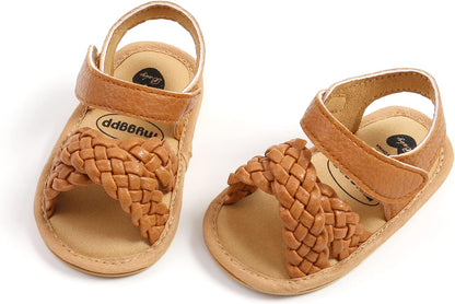 RVROVIC Babyschuhe für Jungen und Mädchen – Premium Weiche Anti-Rutsch Gummisohle für Säuglinge – Sommer Outdoor Sandalen für Kleinkind Erste Walker