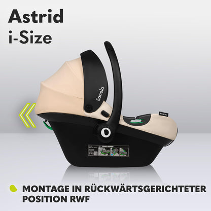 LIONELO ASTRID i-Size Baby Autositz 40-87 cm, Babyschale Gruppe 0+, Rückwärtsgerichtete Montage, 3-Punkt-Sicherheitsgurt Seitenschutz, Sitzeinlage Dri-Seat - Meloni2