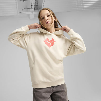 PUMA Girls' Flaming Love Hoodie Tr G Hoodie (Pack of 1)