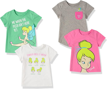 Essentials Disney | Marvel | Star Wars | Frozen | Princess Mädchen Kurzärmelige T-Shirts, Multi-Packs