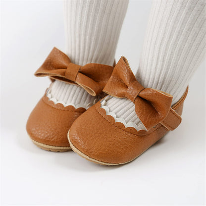 RVROVIC Baby Mädchen Mokassins Prinzessin Mary Jane Flache Kleider Schuhe Premium Leichte Weiche Sohle Krippe Schuhe Kleinkind Schuhe