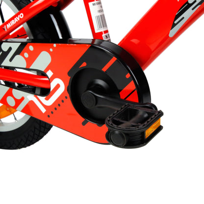 MIRAVO Kinderfahrrad Fahrrad Kinder Ab 2 Bis 8 Jahre Mit Stützrädern Schubstange V-Brake Bremsen Rückstrahl Aufkleber 12 16 20 Zoll Radgröße Korb Für Junge Spark - Meloni2