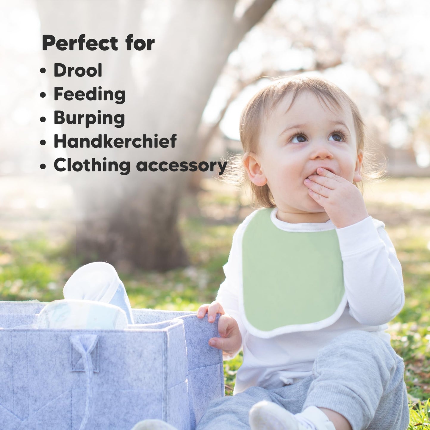 Baby Bibs for Boys &amp; Girls - 8-Pack Organic Cotton Teething Bibs - Baby Bibs for Girls &amp; Boys - Large Bibs for Infants, Toddlers (Wilderness) 