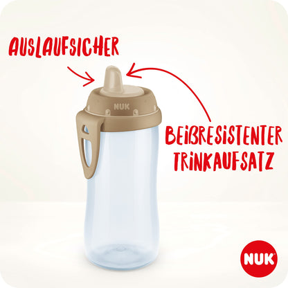 NUK Kiddy Cup Night Trinklernflasche | Schnabeltasse mit Leuchteffekt | 12+ Monate | Auslaufsicher mit harter Trinktülle | Clip und Schutzkappe | BPA-frei | 300 ml | Planeten (blau), 10255678 - Meloni2