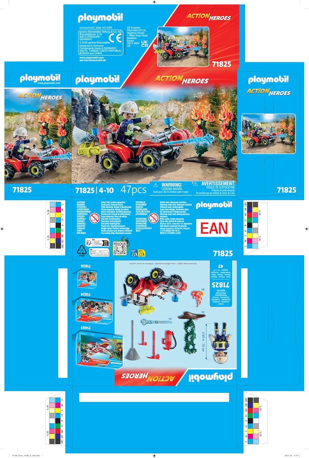 PLAYMOBIL Action Heroes 71464 Fire Boat with Aqua Scooter, Exciting Water Rescue, Includes Diving Goggles, Flippers and Life Jacket, Realistic Toy for Children from 4 Years