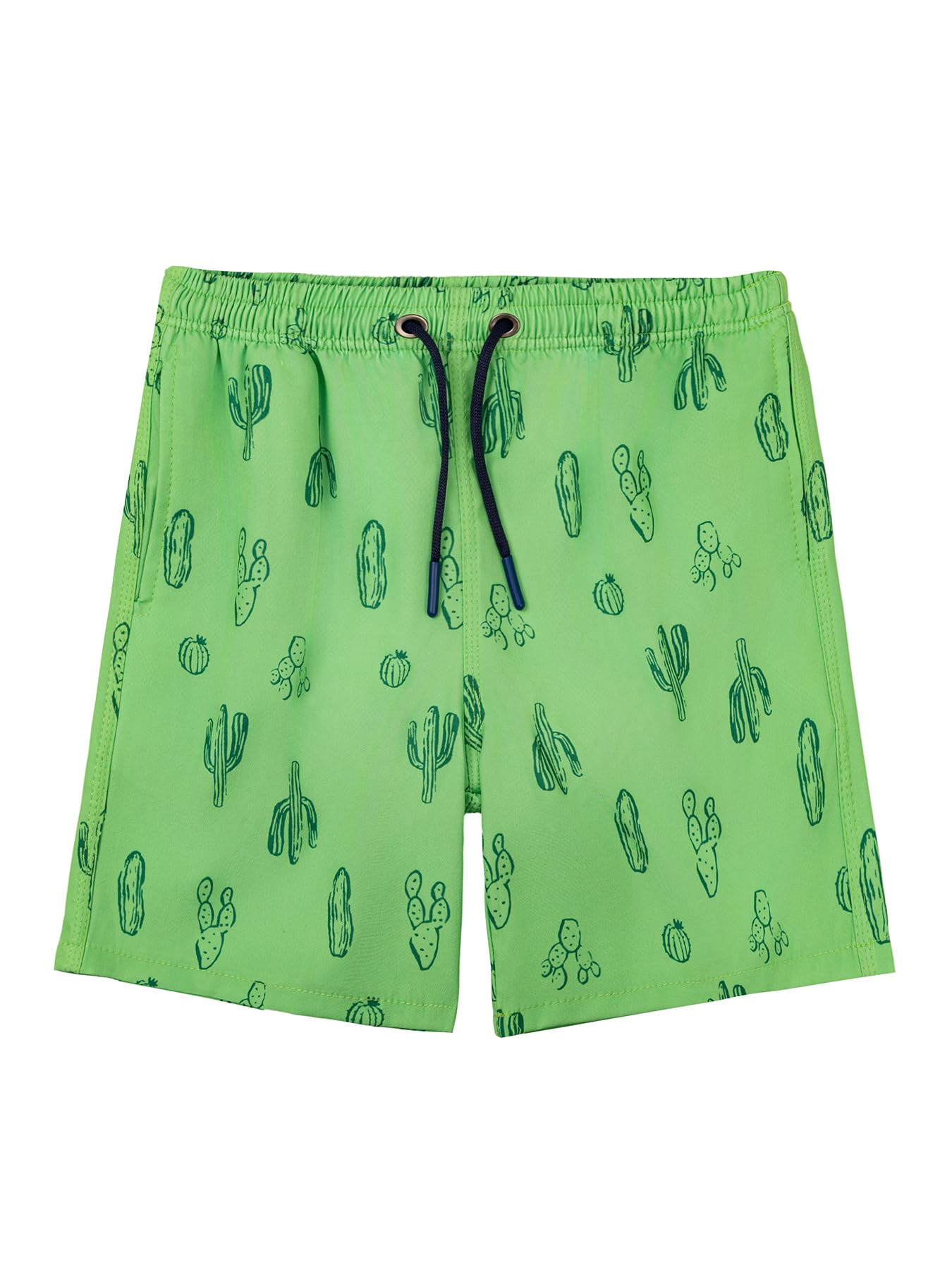 CALBOUNT Boys' Swimming Shorts Printed Quick Dry Swim Shorts with Inner Shorts 